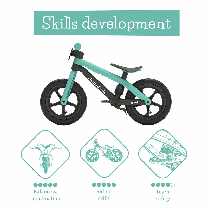 Bicicleta de echilibru Chillafish BMXie 02 Mint cu suport pentru picioare si frana integrata - 2