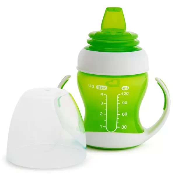 Cana Gentle Munchkin cu manere 118 ml 4L+ green - 1 | YEO