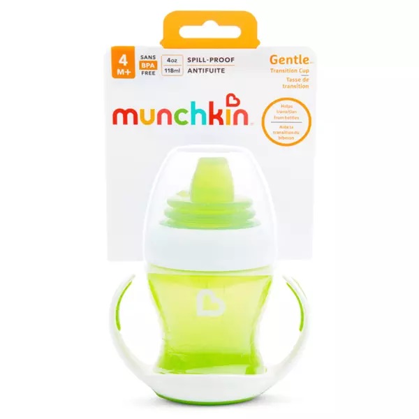 Cana Gentle Munchkin cu manere 118 ml 4L+ green - 2 | YEO