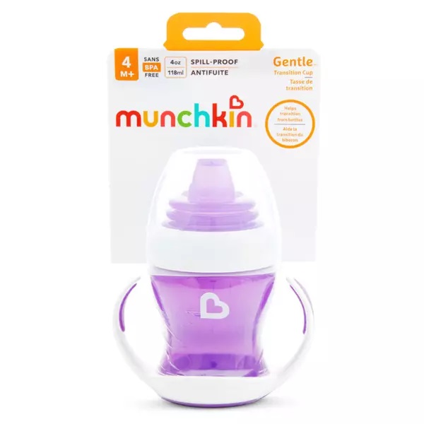 Cana Gentle Munchkin cu manere 118 ml 4L+ purple - 1 | YEO