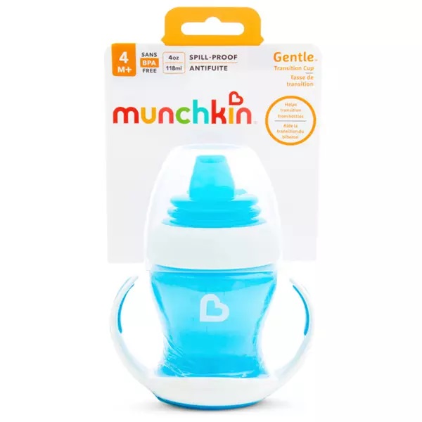 Cana Gentle Munchkin cu manere 118 ml 4L+ blue - 1 | YEO