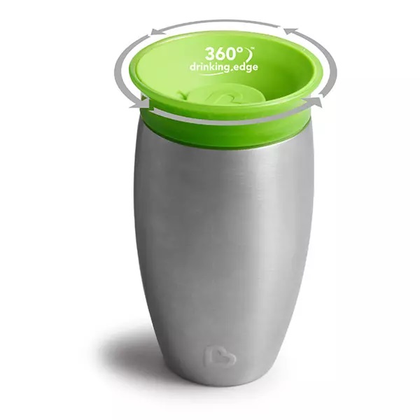 Cana Miracle 360 Munchkin Stainless Steel 296ml 12L+ green - 1 | YEO