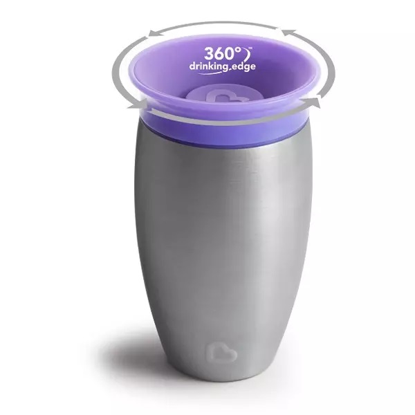 Cana Miracle 360 Munchkin Stainless Steel 296ml 12L+ purple - 3 | YEO