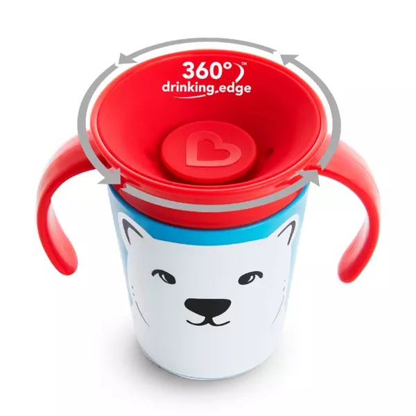 Cana Miracle 360 Munchkin cu manere WildLove 177ml 6L+ polar bear - 1 | YEO