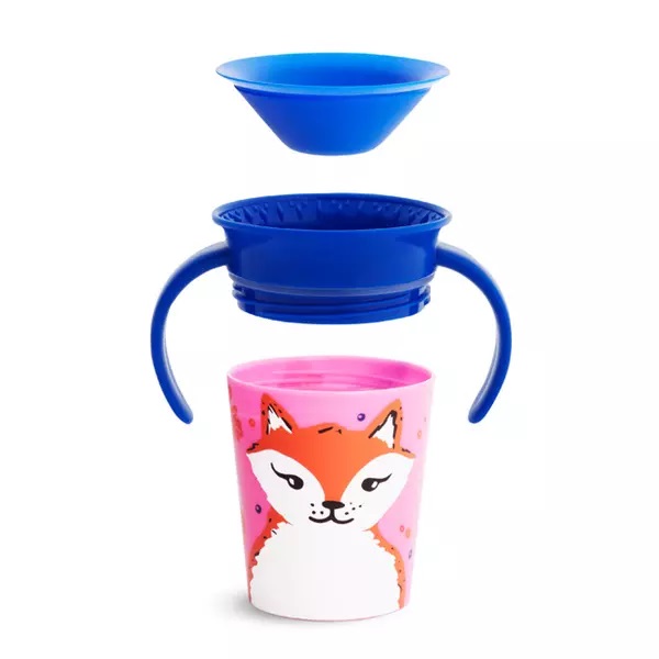 Cana Miracle 360 Munchkin cu manere WildLove 177ml 6L+ red fox - 1 | YEO