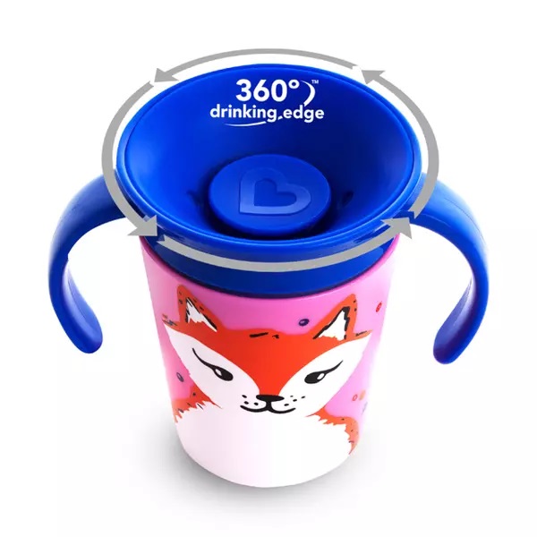 Cana Miracle 360 Munchkin cu manere WildLove 177ml 6L+ red fox - 2 | YEO