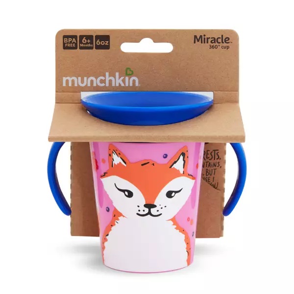 Cana Miracle 360 Munchkin cu manere WildLove 177ml 6L+ red fox - 3 | YEO