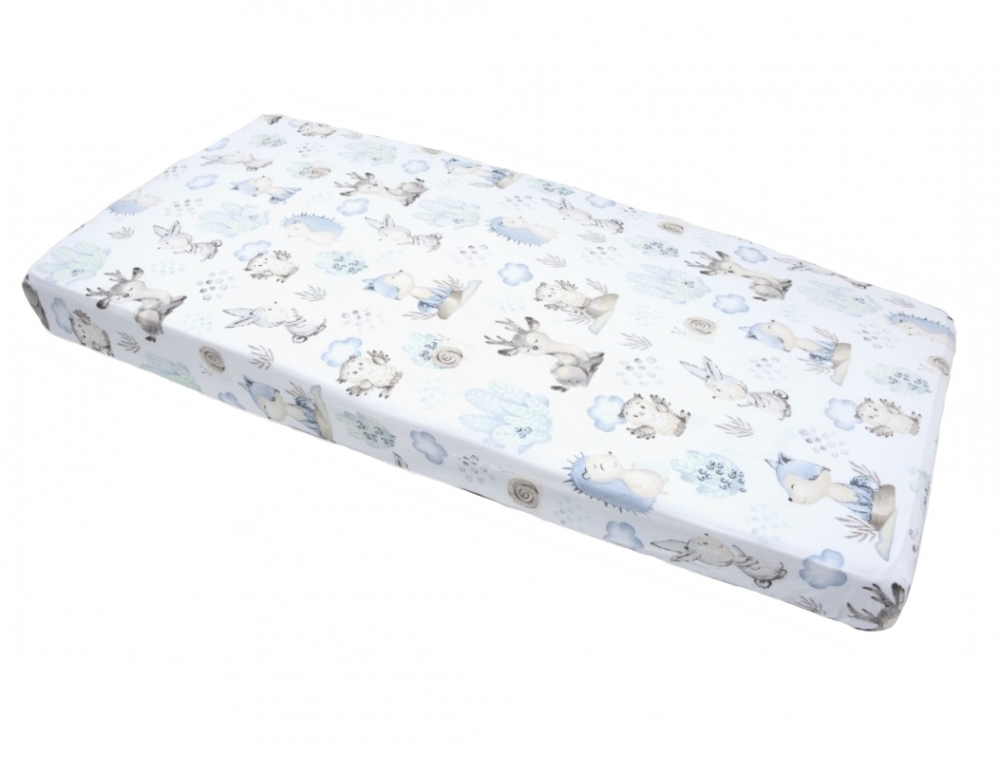 Cearceaf cu elastic Nichiduta 120x60 cm Blue Hedgehog - 1 | YEO