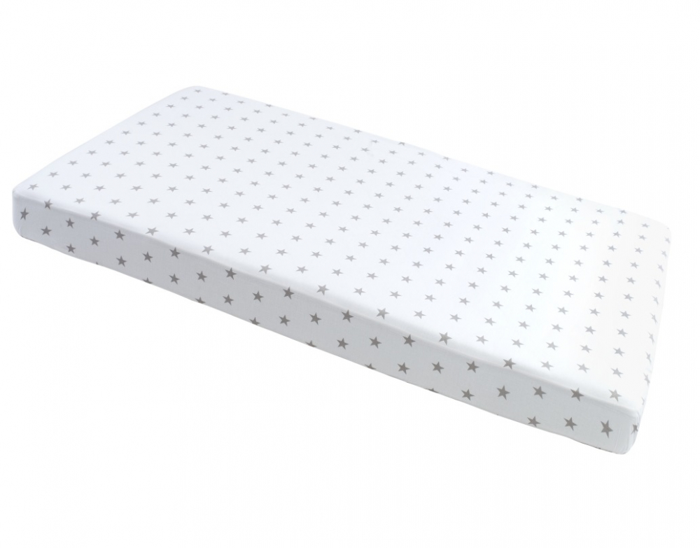 Cearceaf cu elastic Nichiduta 120x60 cm Gray Stars on White - 3 | YEO