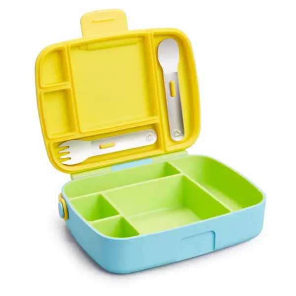 Cutie Bento Lunch Munchkin cu ustensile din inox 18L+ green - 1 | YEO