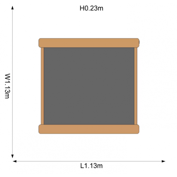 Cutie de nisip Plum patrata din lemn tratat 113×113 cm 25055 113x113