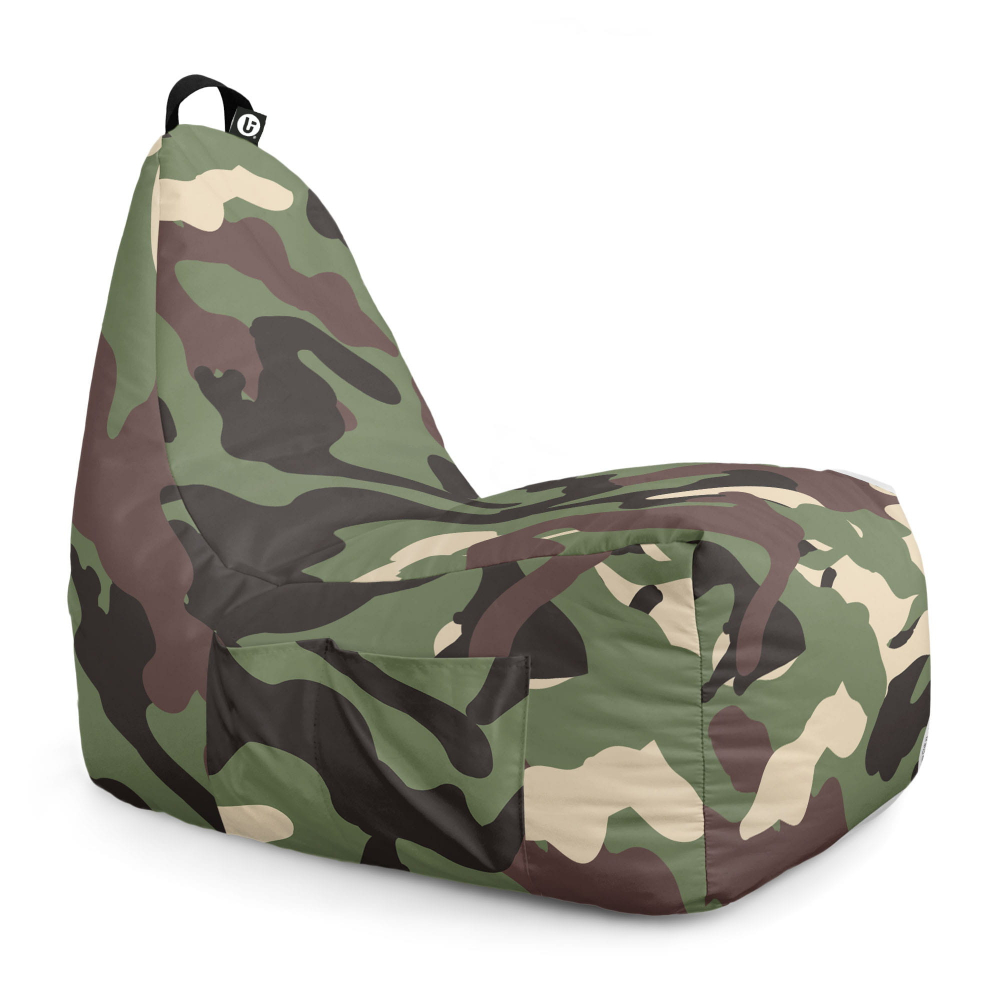 Fotoliu Puf Bean Bag tip Chill XL camuflaj armata - 5