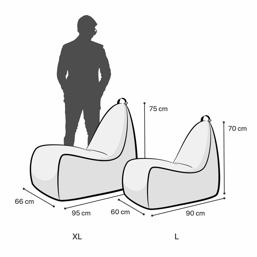 Fotoliu Puf Bean Bag tip Chill XL iarba verde - 4