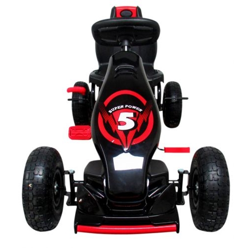 Kart cu pedale R-Sport Gokart cu roti gonflabile G8 rosu - 1