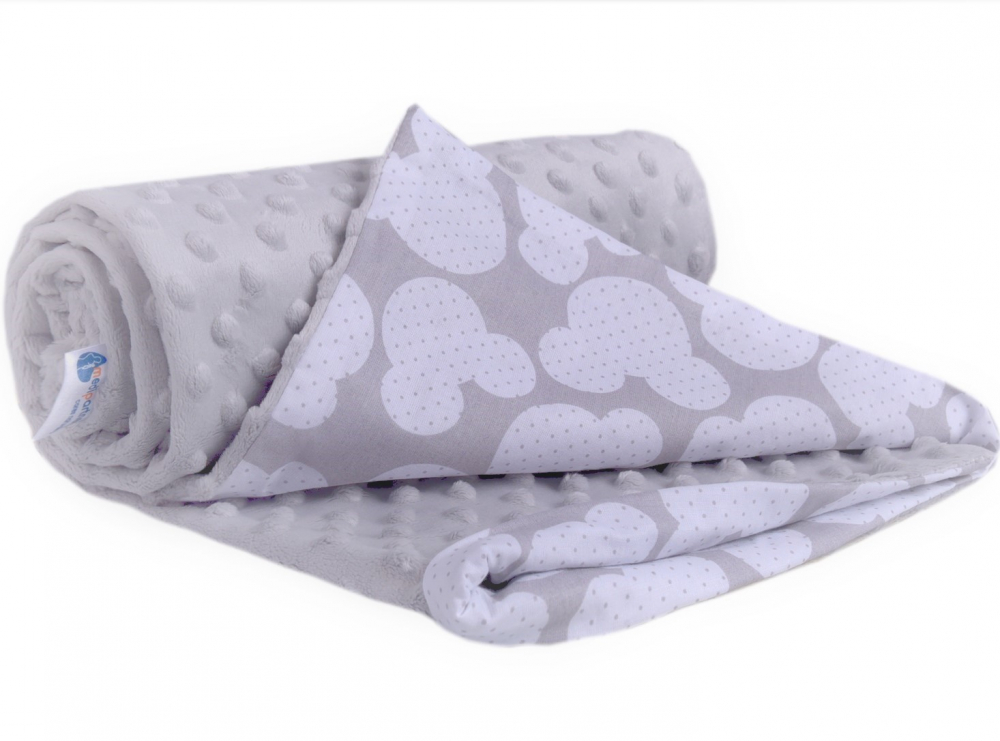 Paturica din bumbac Nichiduta Minky Miki Grey 75x100 cm - 1 | YEO