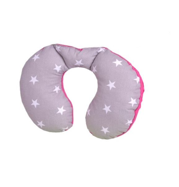 Perna suport gat pentru calatorie Nichiduta Minky Pink Stars - 1 | YEO