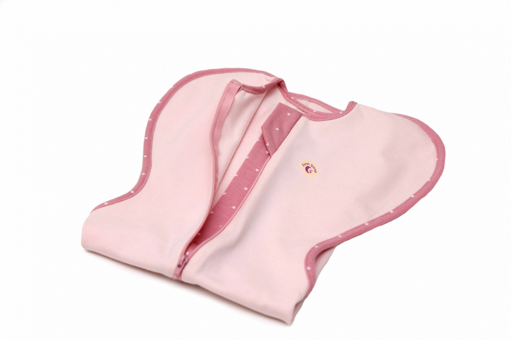 Sac de dormit nou-nascut Swaddle First Sleep Blush Pink 60 cm - 2