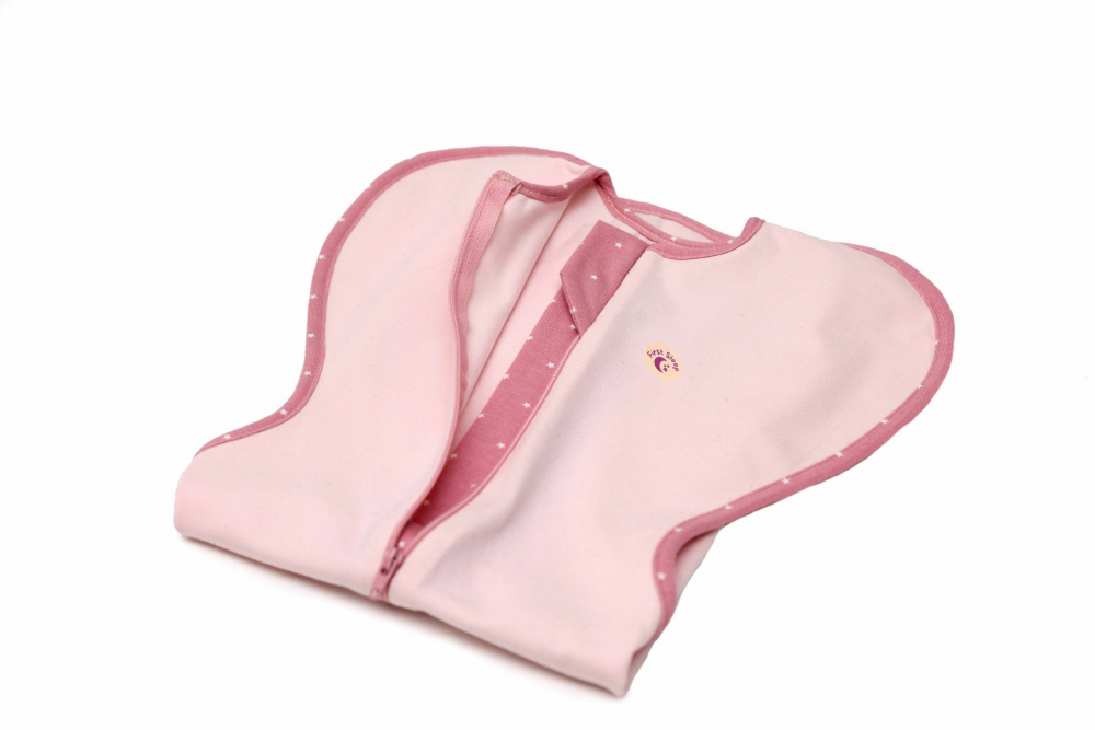 Sac de dormit nou-nascut Swaddle First Sleep Blush Pink 60 cm - 2 | YEO