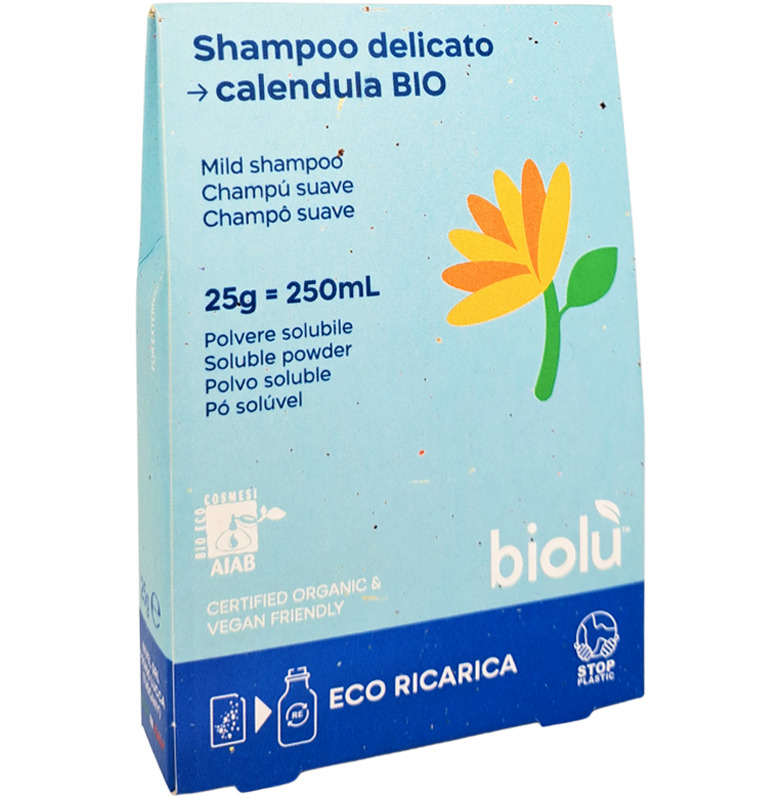 Sampon ecologic cu galbenele pudra 25g eco-refill Biolu