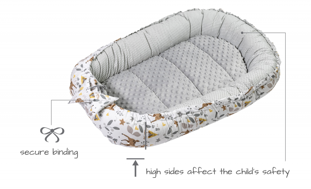 Set 5 in 1 Babynest Nichiduta Minky Grey Fawn - 1 | YEO