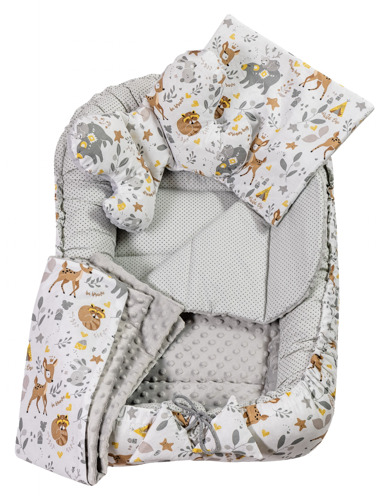 Set 5 in 1 Babynest Nichiduta Minky Grey Fawn - 2 | YEO