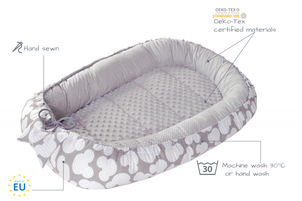 Set 5 in 1 Nichiduta Babynest Minky Miki Grey - 2 | YEO