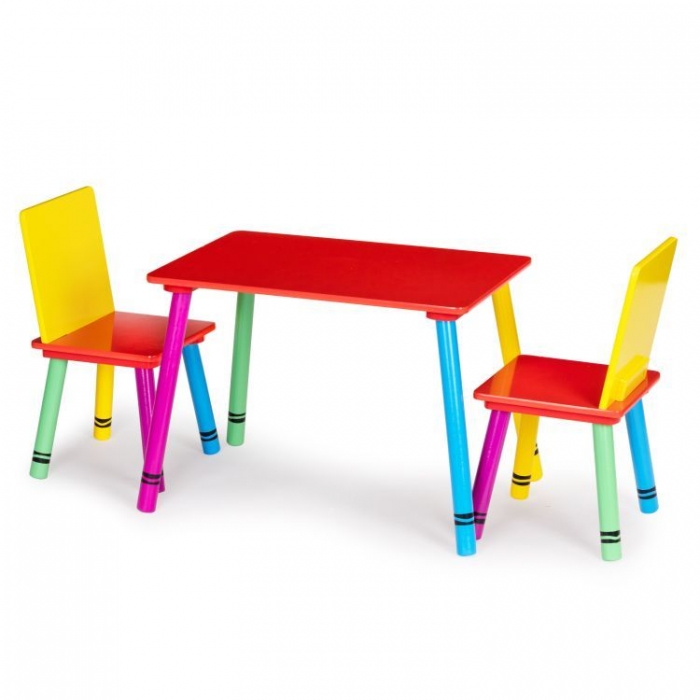 Set de masa cu doua scaune pentru copii Ecotoys ZKB-10 - 4