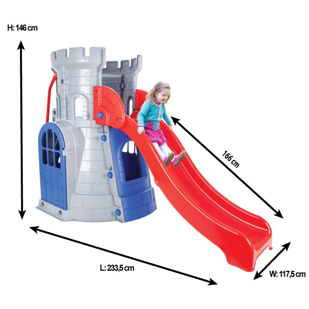 Spatiu de joaca cu tobogan Pilsan Castle Slide Blue - 4 | YEO