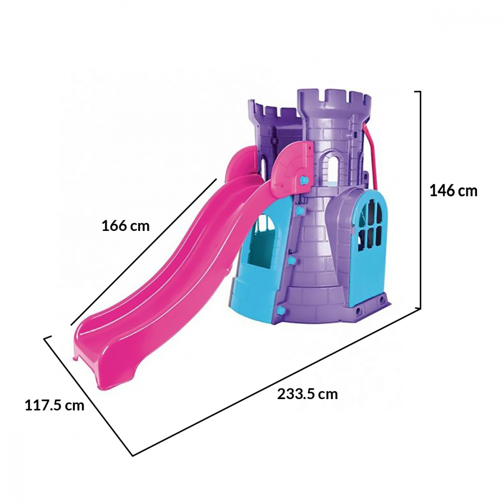 Spatiu de joaca cu tobogan Pilsan Castle Slide purple Castle. Jucarii de exterior