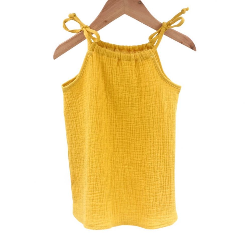Top cu snur Too pentru copii din muselina Lemonade 5-6 ani