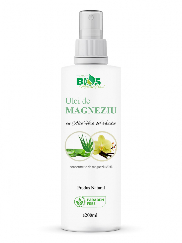 Ulei de magneziu Bios Mineral Plant cu aloe vera si vanilie 200 ml