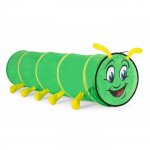 Cort de joaca pentru copii cu tunel Ecotoys Omida verde