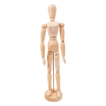 Figurina corp uman cu articulatii mobile pe suport vertical pentru pictura