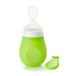 Lingurita cu rezervor Munchkin pentru bebelusi Squeeze 4L+ green