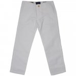 Pantaloni albi din in 9 ani / 134 cm