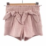 Pantaloni scurti Too pentru copii din muselina cu talie lata Candy Pink 2-3 ani