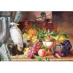 Puzzle 3000 piese Castorland Josef Schuster Still Life With Fruit and a Cockatoo