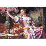 Puzzle 3000 piese Castorland Wladyslaw Czachorski Lady in a Purple Dress with Flowers