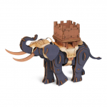 Puzzle 3D Elefant de lupta Rowood lemn 107 piese