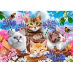 Puzzle 500 piese Castorland Kittens with Flowers