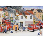 Puzzle Ravensburger Road Accident and fire in city 2x24 piese