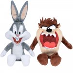 Set 2 jucarii din plus Bugs Bunny 18 cm si Diavolul Tasmanian 16 cm