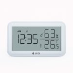Termometru si higrometru AirBi Line digital de camera ceas cu alarma suport expandabil alb BI1053