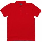 Tricou polo rosu cu maneca scurta 12 ani / 152 cm