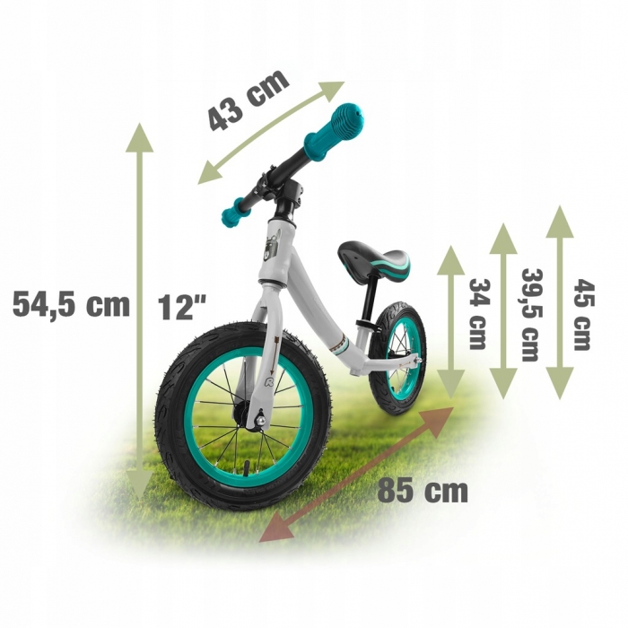 Bicicleta fara pedale Ricokids 760100 turcoaz - gri - 2 | YEO