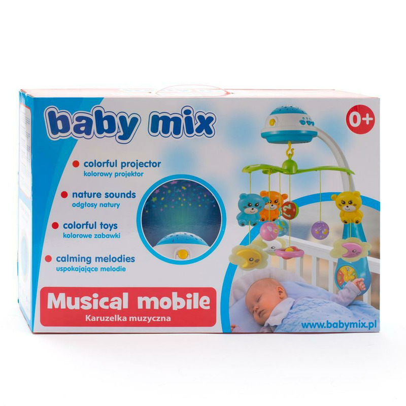 Carusel muzical Baby Mix cu proiectii si sunete Red Baby imagine 2022 protejamcopilaria.ro