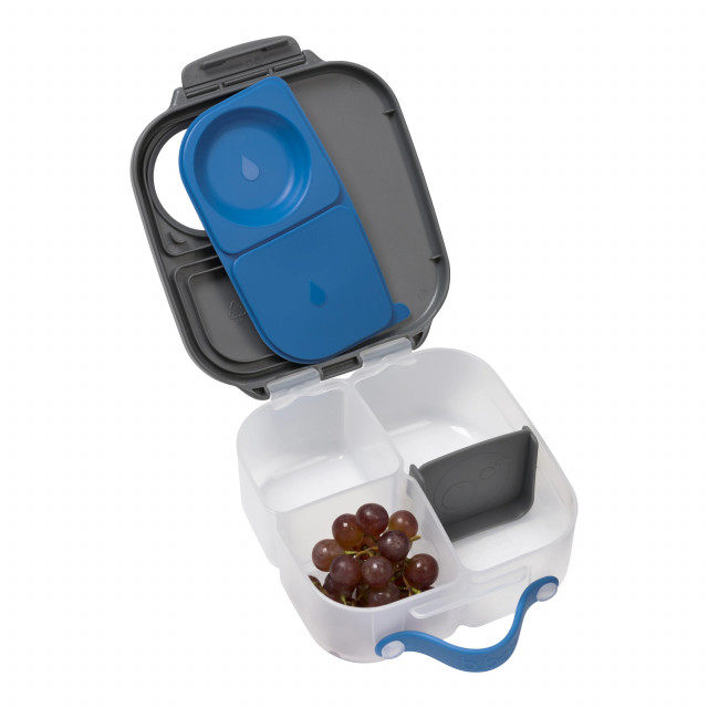 Caserola Compartimentata Mini Lunchbox B.box Gri Cu Albastru