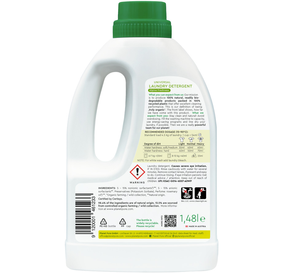 Detergent bio Planet Pure pentru rufe alpine freshness 1.48 litri nichiduta.ro imagine noua responsabilitatesociala.ro