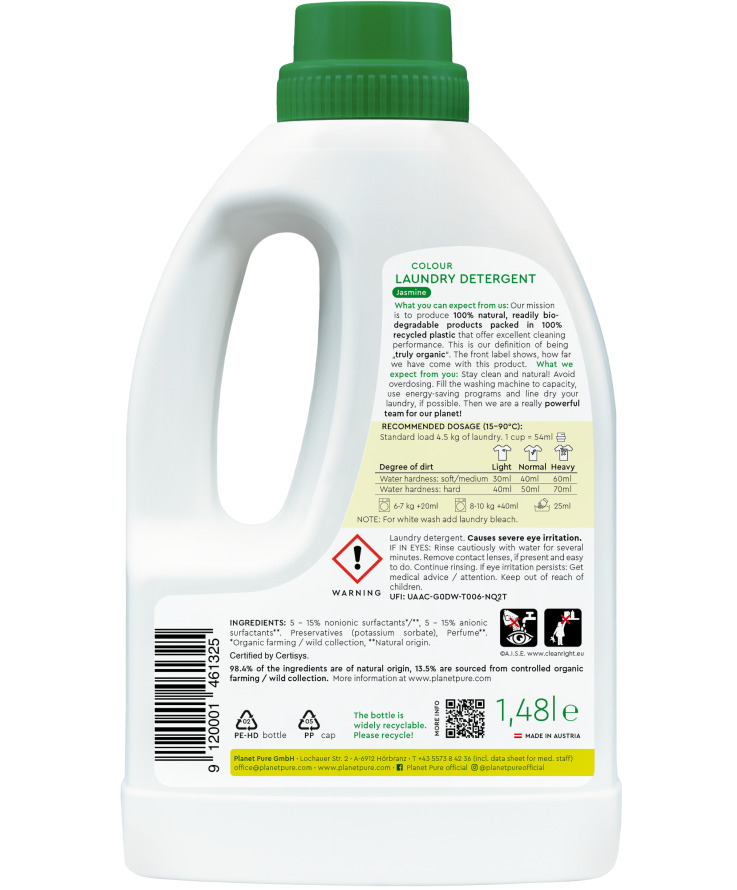 Detergent bio Planet Pure pentru rufe colorate iasomie 1.48 litri nichiduta.ro imagine noua responsabilitatesociala.ro