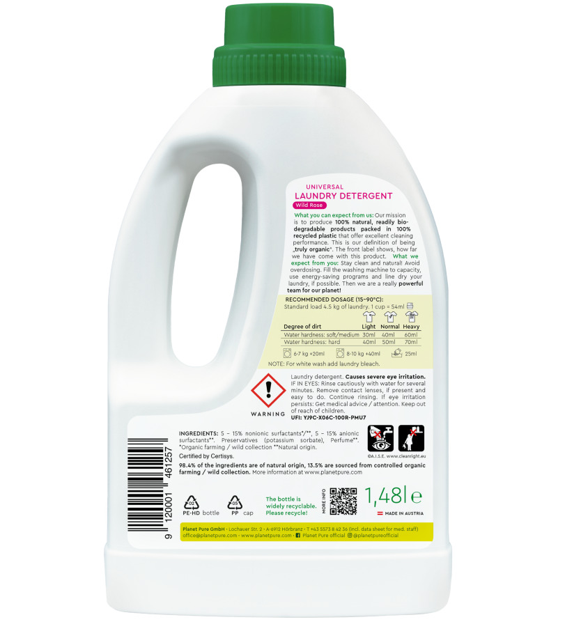 Detergent bio Planet Pure pentru rufe trandafir salbatic 1.48 litri nichiduta.ro imagine noua responsabilitatesociala.ro